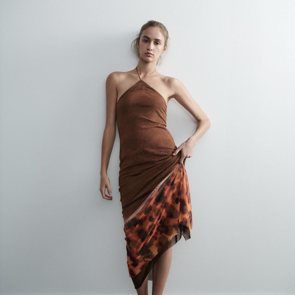 Zara influencer favorite Halter Maxi Dress size medium (8-10)